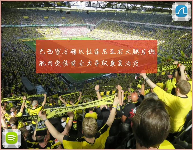 巴西官方确认拉菲尼亚右大腿后侧肌肉受伤将全力争取康复治疗